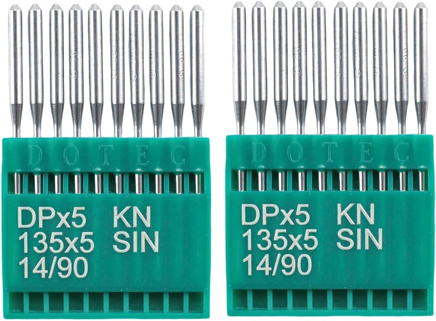 Blooy - (100PCS) DPX5 KN Small Ball-Point Sewing Machine Needles 134, 135X5, CANU: 20:05EB17, 1738(Size 9+10+12+14+16)