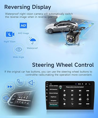 Miniatura 5 de 1G+32G Android Car Radio for Suzuki Swift 2005 2006 2007 2008 2009 2010, Rimoody 10.1 inch Touch Screen Car Stereo with GPS Bluetooth WiFi FM Mirror