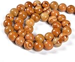Gemstone Round Spacer Loose Beads 1 Strand 15.5" (Woodgrain Jasper, 6mm 60Beads)