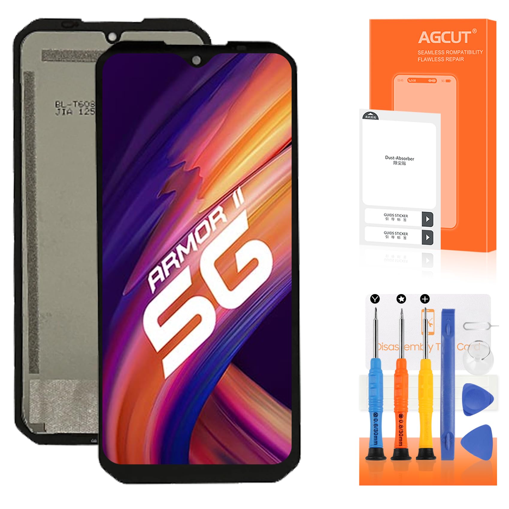 for Ulefone Armor 11 5G Screen Replacement for Ulefone Armor 11 5G LCD Display Touch Screen Digitizer Assembly Repair Parts with Frame 6.1