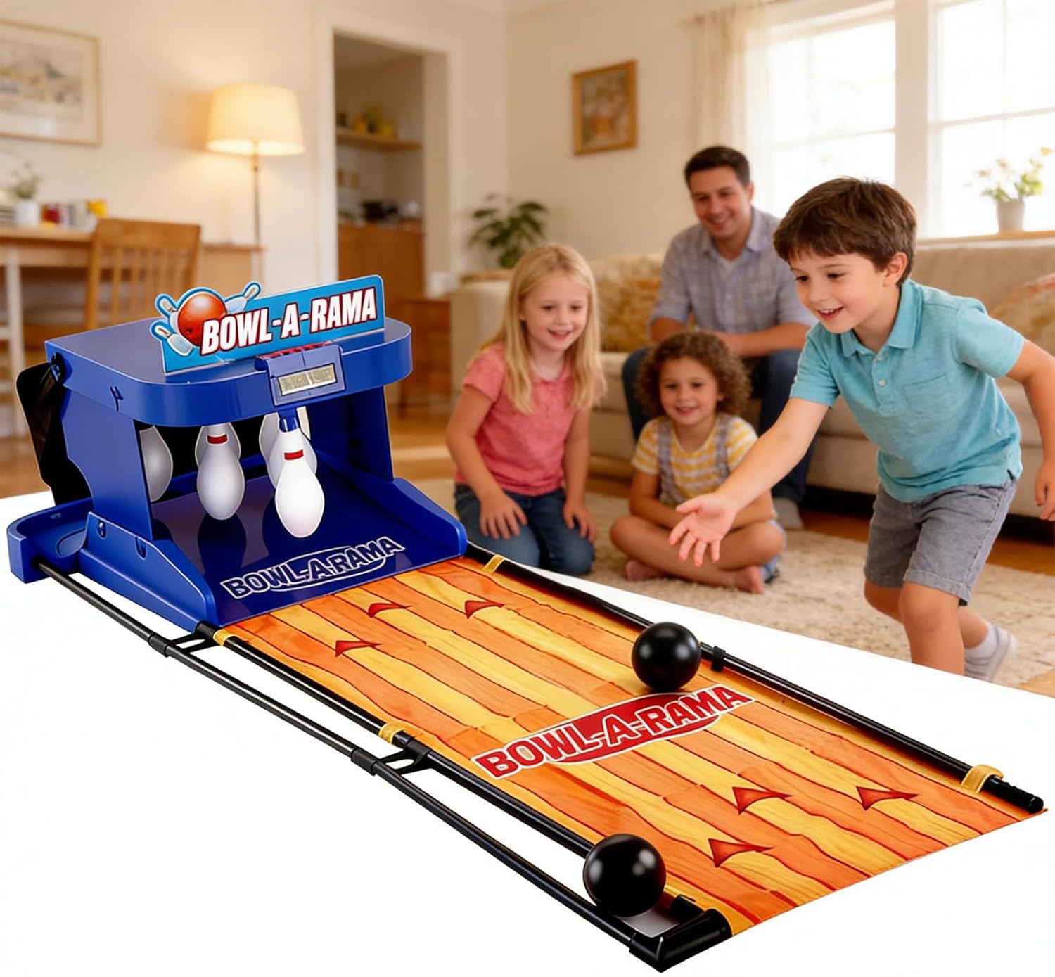 Indoor Electronic Bowling Alley Game - Indoor Interactive Sports Toy With Automatic Reset, Led Scoreboard, Features Realistic Sound And Light Effects, For Kids Adults, Multiplayer Interactive Game