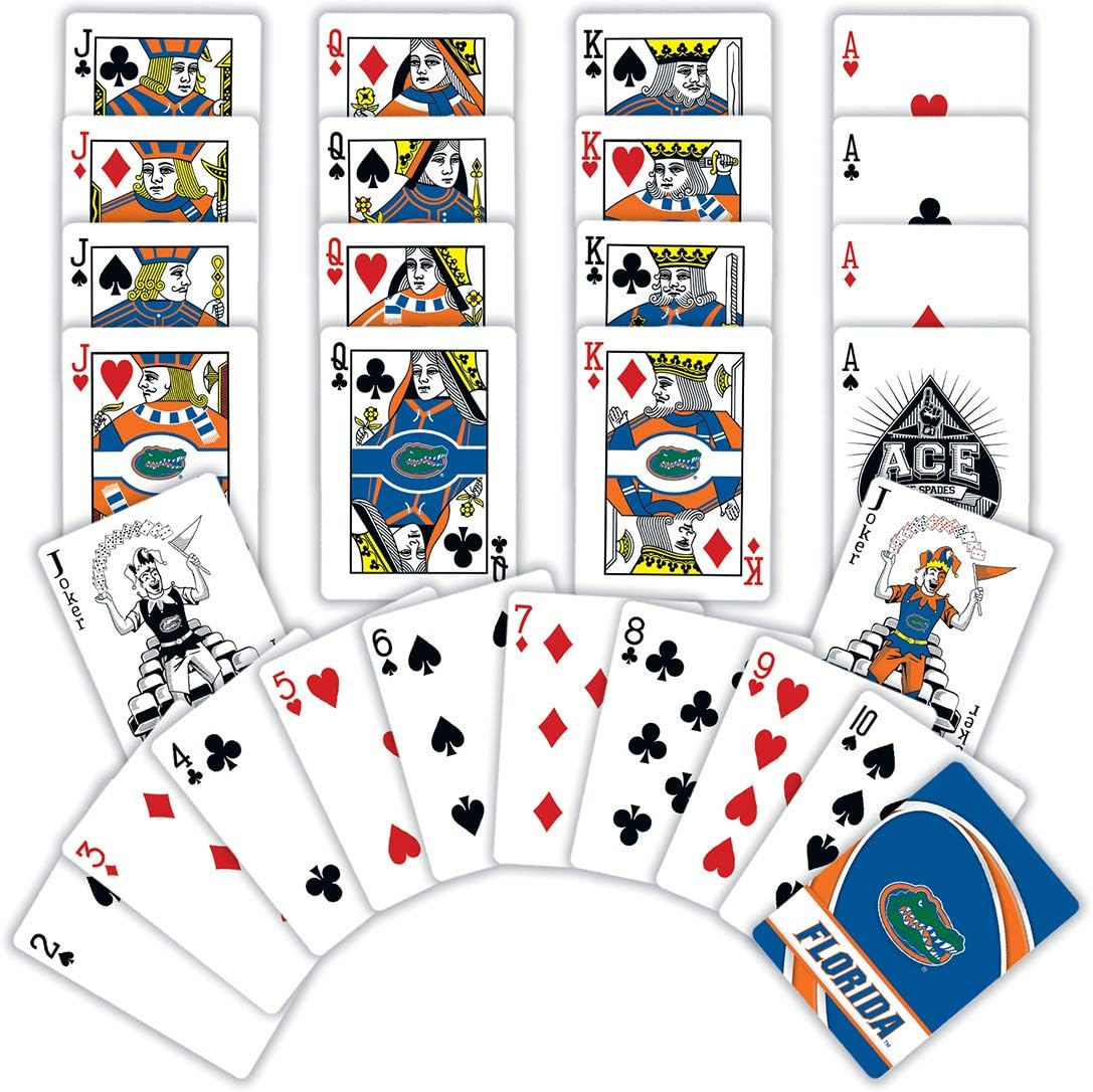 Masterpieces NCAA Florida Gators, Playing Cards - Premium Quality, Educational, and Fun Activity for Kids and Families - Great Gift Idea for Holidays, Birthdays, and Everyday Playtime