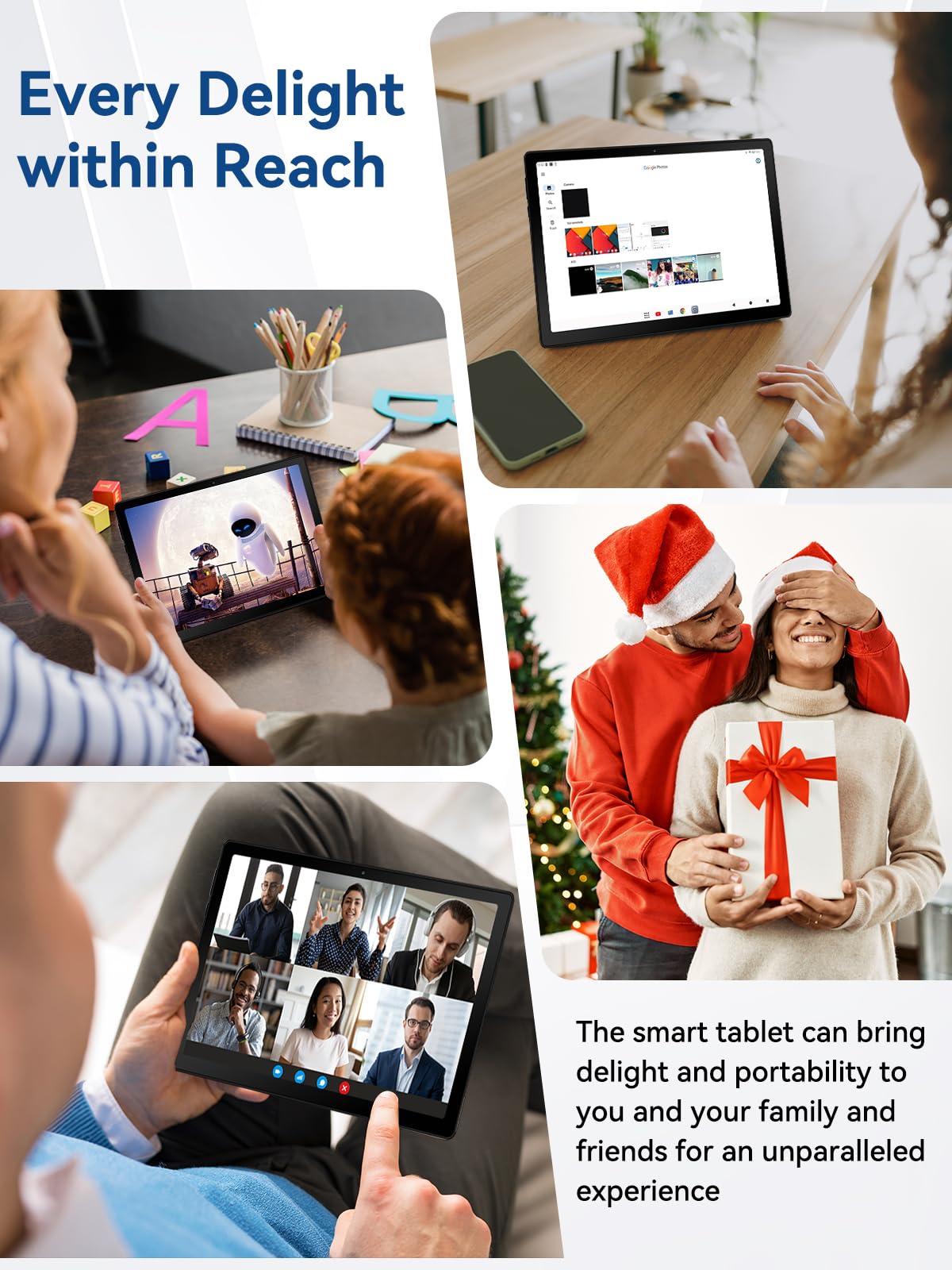 Tablet, Android 14 Tablet, 10.1 inch Tablets with Rechargeable Stereo Speaker Audio Dock, HD IPS Touch Screen, Otca-Core, 14GB RAM 64GB ROM 1TB Expansion, Wi-Fi 6, BT 5.3, Dual Camera, Google Tab 2025