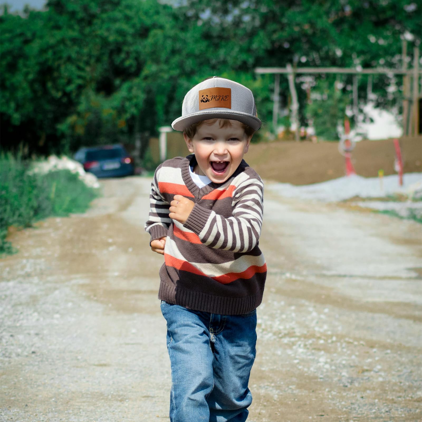 Custom Infant Hat, Personalized Toddler Hat, Custom Toddler Hat, Custom Leather Patch Hat, Patch Hats for Men, Kids Baseball Hat, Dad and Son Matching Hats, Youth Adult Hat Black