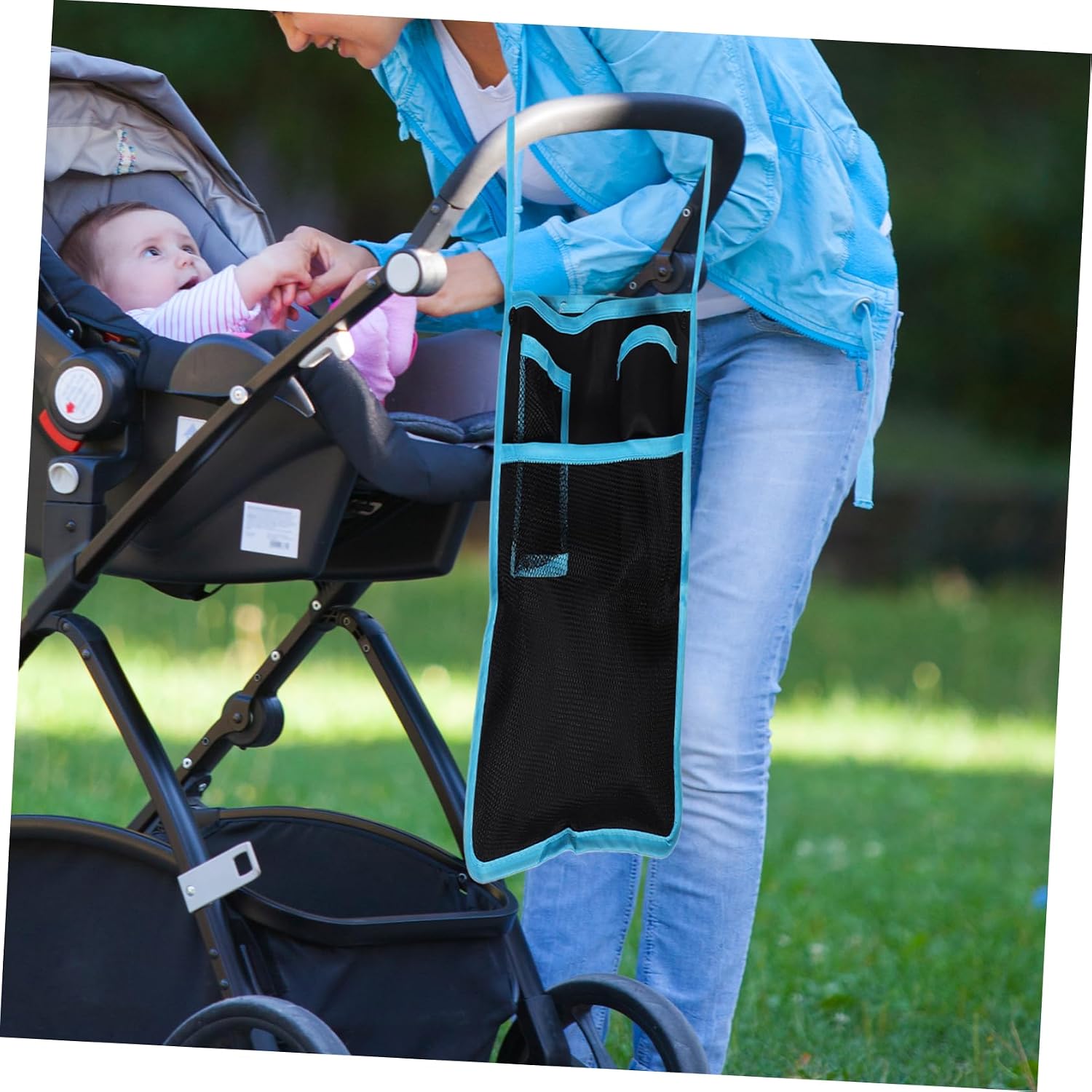 Toddmomy Portable Stroller Bag Stroller Organizer Caddy Universal Mesh Baby Accessory