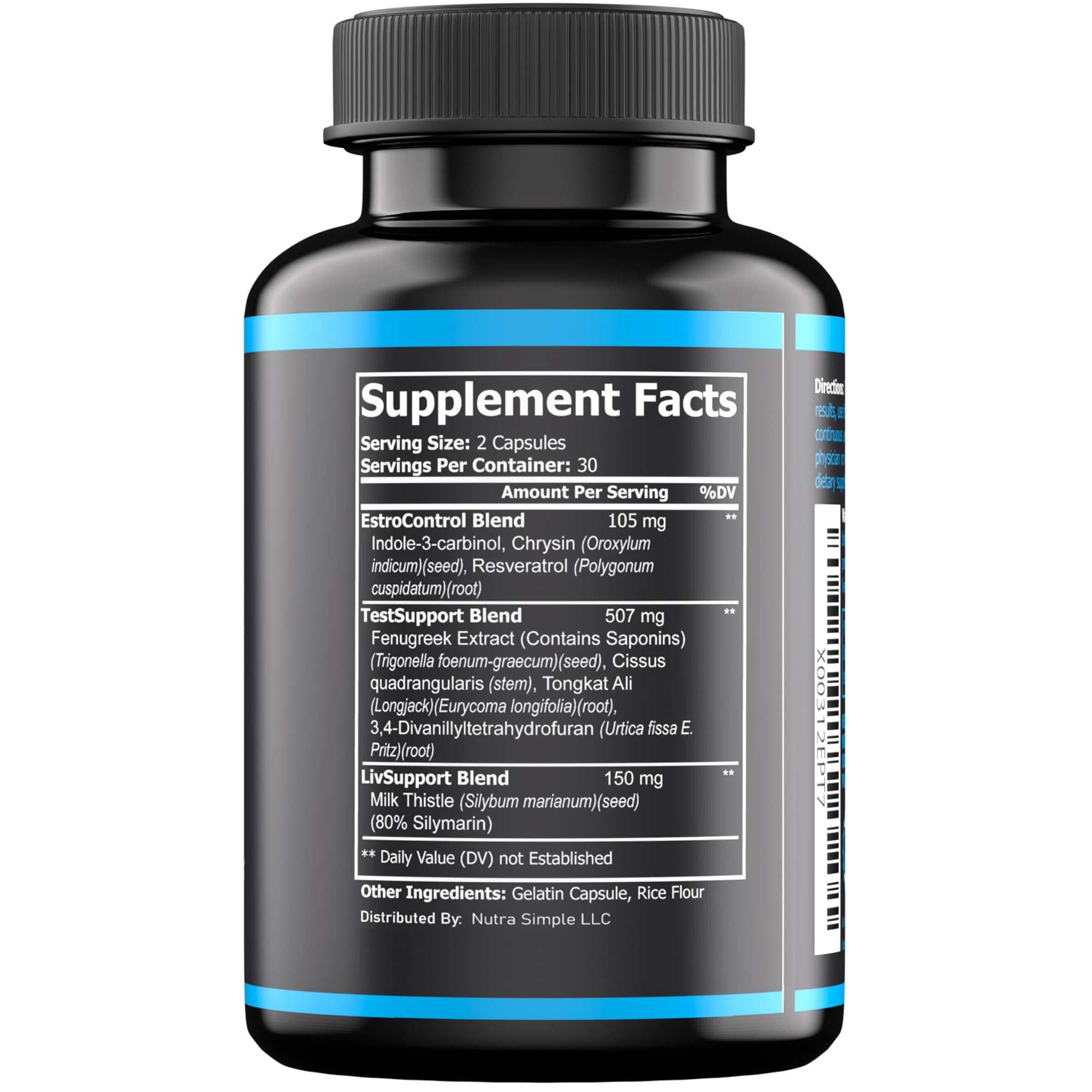 PCT Supplement for Men, Testosterone Support & Estrogen Blocker, 60ct — Amazon image 6