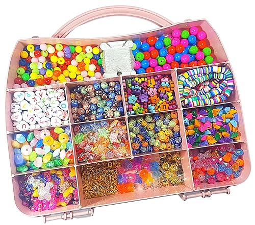Kit Miçangas Infantil Pulseiras Biju 3mil pcs Iniciante Kit Caixa Pulseira Bijuterias Biju (KIT MALE
