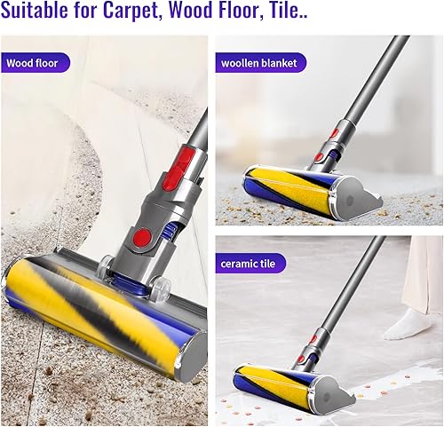 B0CFXS58SB_image_6 Augot Repuesto de cepillo de rodillo suave compatible con Dyson V8 Slim V10 Slim V12 Detect Slim V15 Detect Slim, accesorios de aspiradora de barra