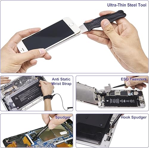 Miniatura 6 de STREBITO Juego de destornilladores de precisión, kit de destornilladores 79 en 1 con 58 puntas y correa de muñeca antiestática, kit de herramientas