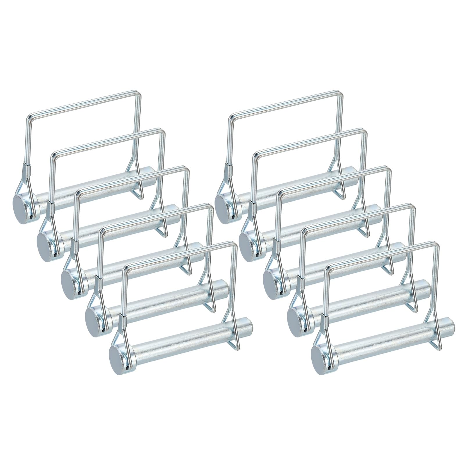 sourcing map 10 Pcs Trailer Coupler Pin (12mm x 80mm(D*L)) - Trailer Hitch Pin Coupler Square Safety Shaft Locking Pin for Farm Trailers Wagons Lawn Kayak Boat