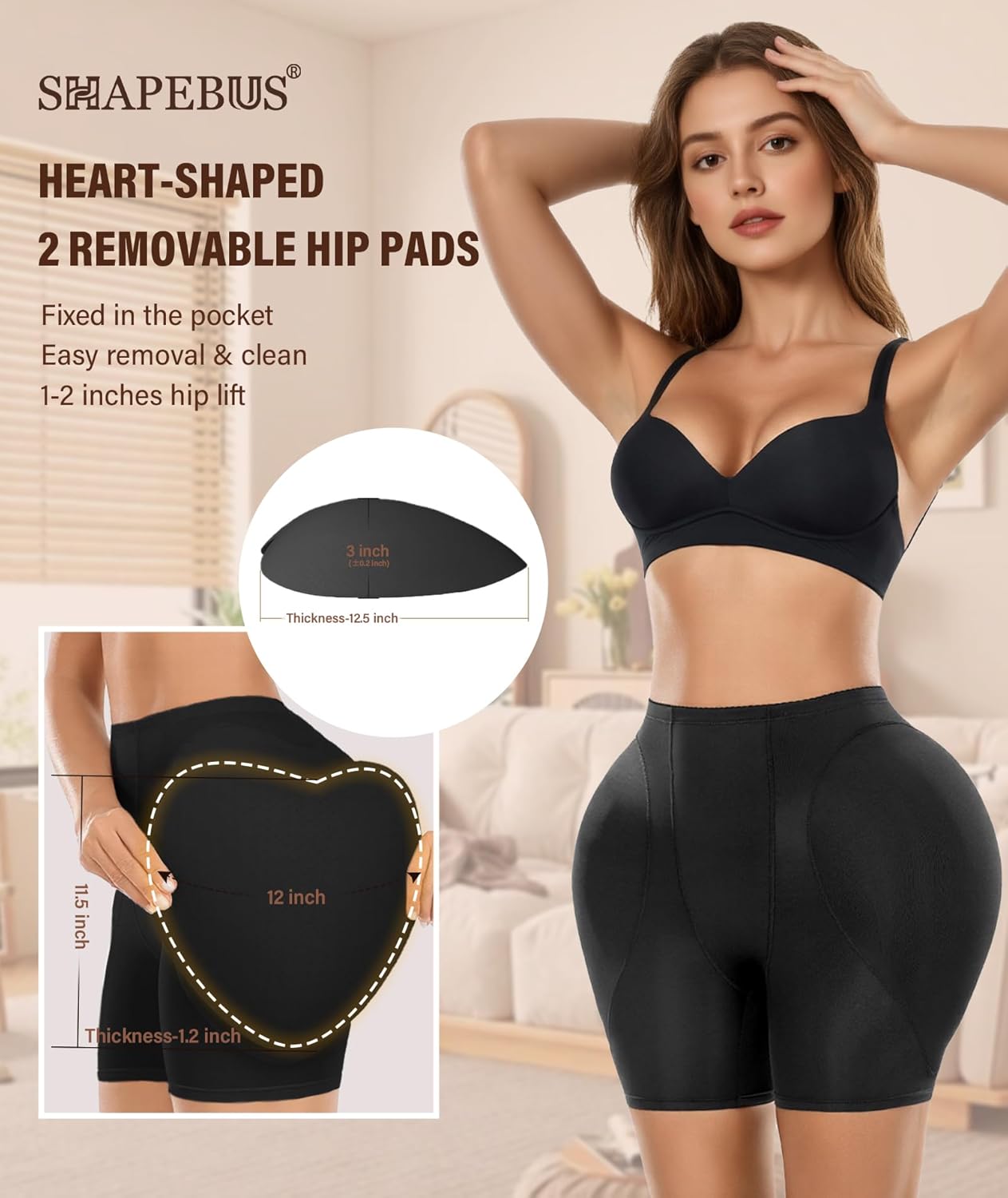 Hip Pads Tummy Control Underwear for Women Butt Lifting Panties Hip and Butt Padding Faja Body Shaper shorts - Image 2