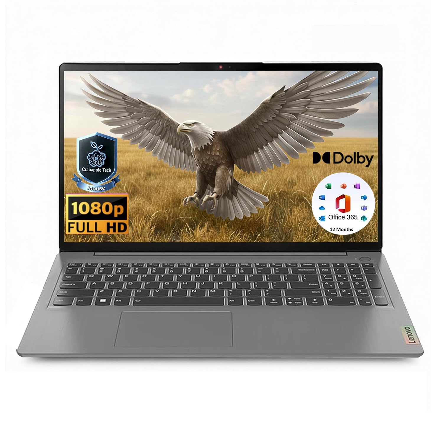 Lenovo Ideapad 1 Laptop Computer-15.6" FHD Display Laptop for Home & Daily Task, Intel N6000 Processor, 12GB DDR4, 128GB eMMC+512 GB SSD, Wi-Fi 6, 1MP HD Camera, Windows 11 Home, SD Card Reader