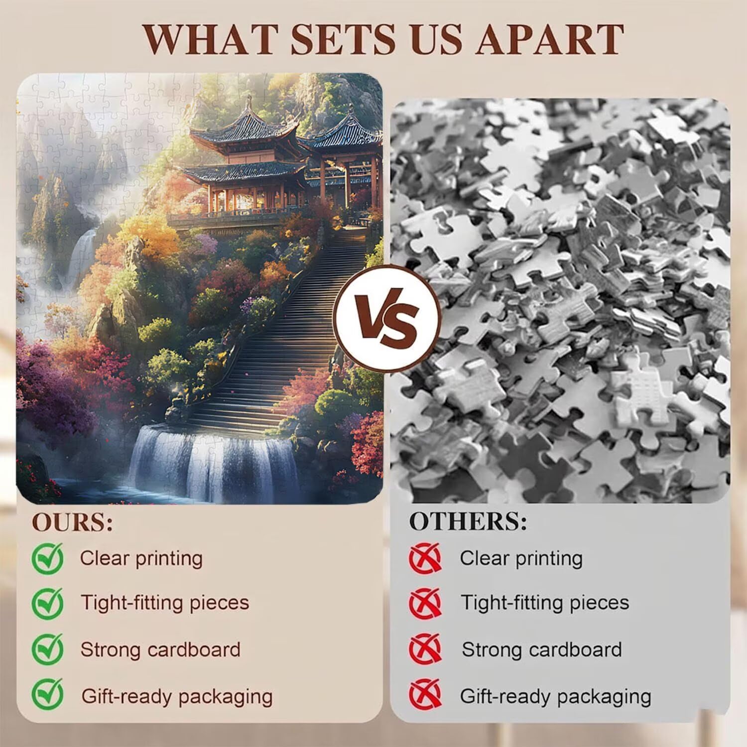 architettura paesaggio Puzzle 5000 Pezzi per Adulti, Puzzle in Legno - Collezione Classica con Poster Incluso - Sfida di Concentrazione e Passatempo Antistress, Gioco per Famiglia, 156 x 105 cm f0-486