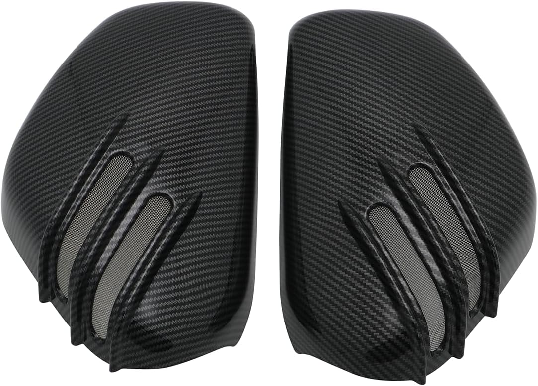 Motorcycle Left & Right Battery Side Fairing Covers Frame Cap for Triumph Bonneville Bobber 2017-2023 Bonneville Bobber Black 2018-2023 Bonneville Speedmaster 2018-2023 (Carbon Fiber Design)…