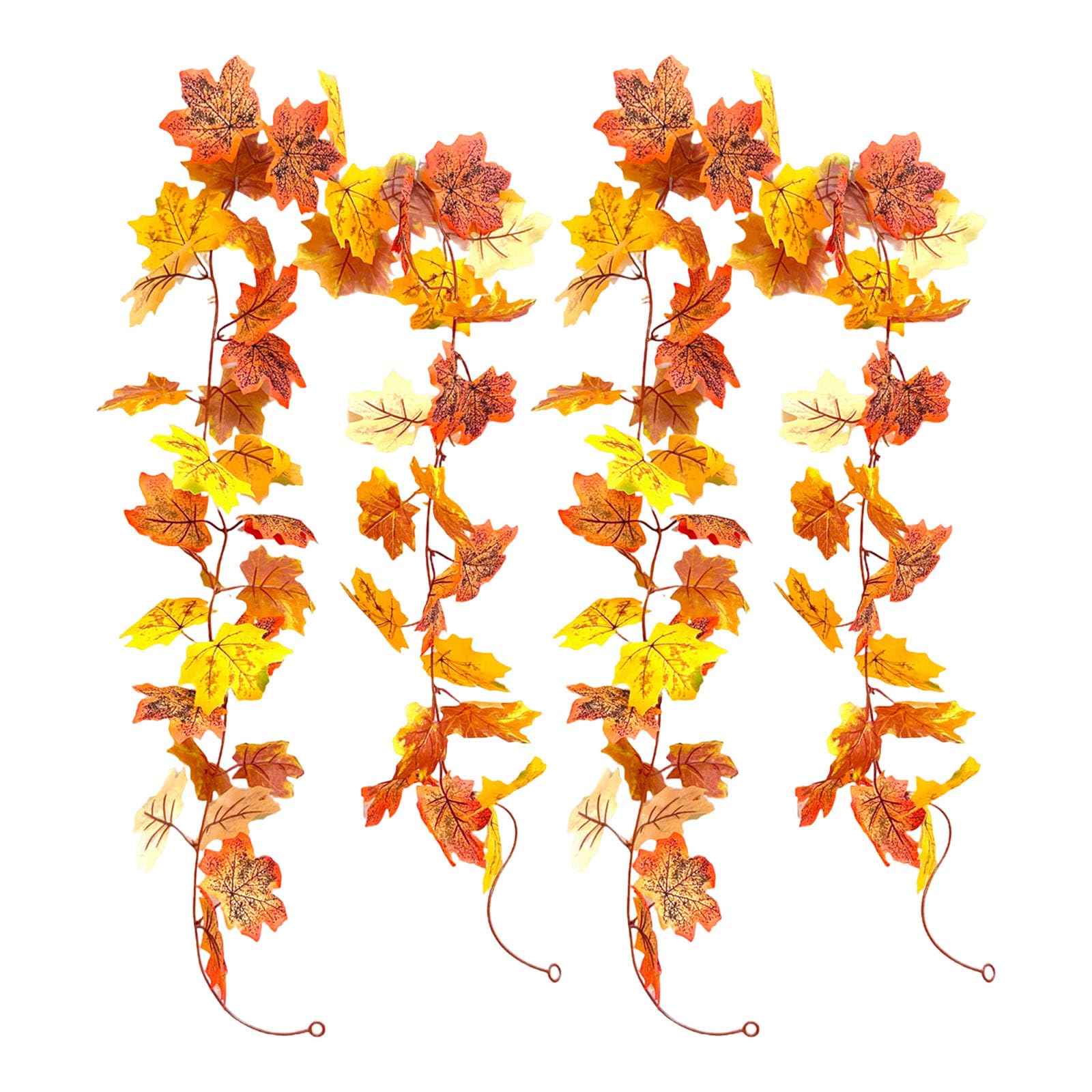 Autumn Maple Rattan Wreath Ornament Seasonal Maple Wreaths Decors for Staircase Frame Doorway Autumn Decorating Harvest Festival Accessories