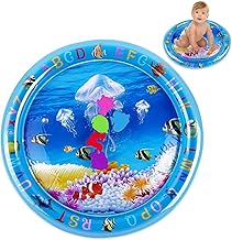 ASOMA Tummy time Water mat for Babies – Water Sensory mat for 6–12 Months Child – Newborn Baby Toys – Water-Filled Activity Mat for Early Development – Baby Gift (Round), Infant Gifts