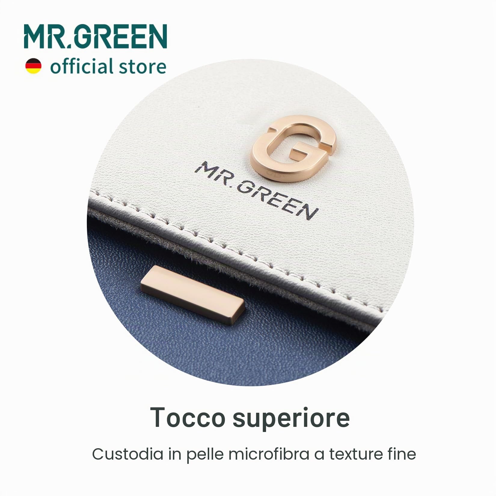 MR.GREEN Set manicure Tagliaunghie Set 8 in 1 Kit Pedicure Strumenti per la cura personale in acciaio inossidabile con custodia in pelle microfibra (Mr-6659)