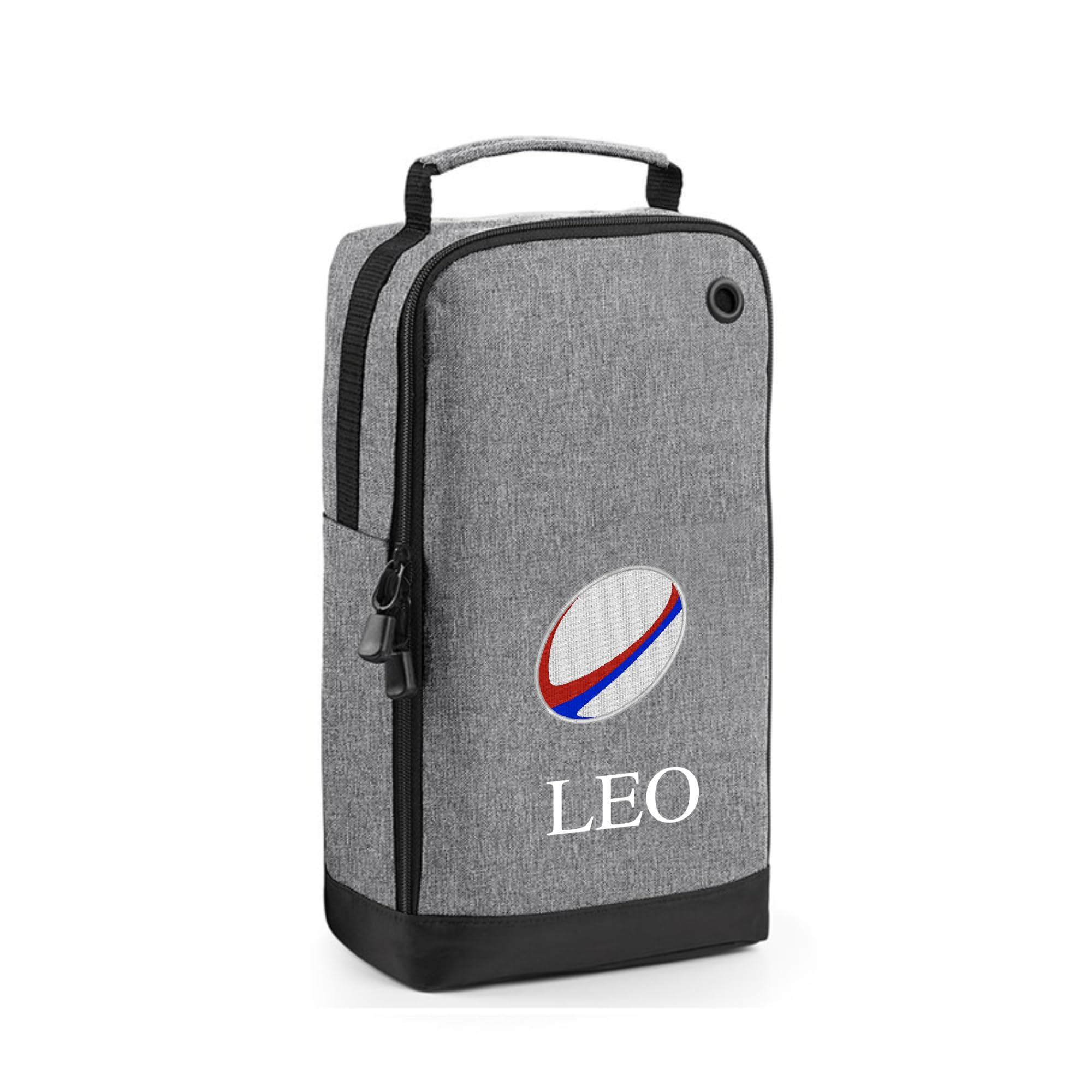 Rugby Boot Bag Personalised & Customised with Embroidered Name & Motif Free P&P (Grey Marl)