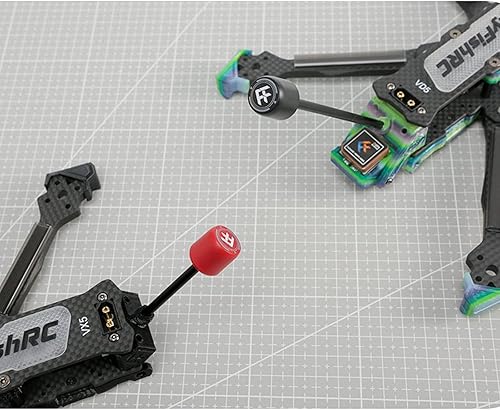 Miniatura 2 de Unidad de aire O3 omnidireccional de polarización de doble banda de doble banda FPV 5.8GHZ2.4GHZ LHCP Reemplazo de antena Ipex UFL para HD RC Racing