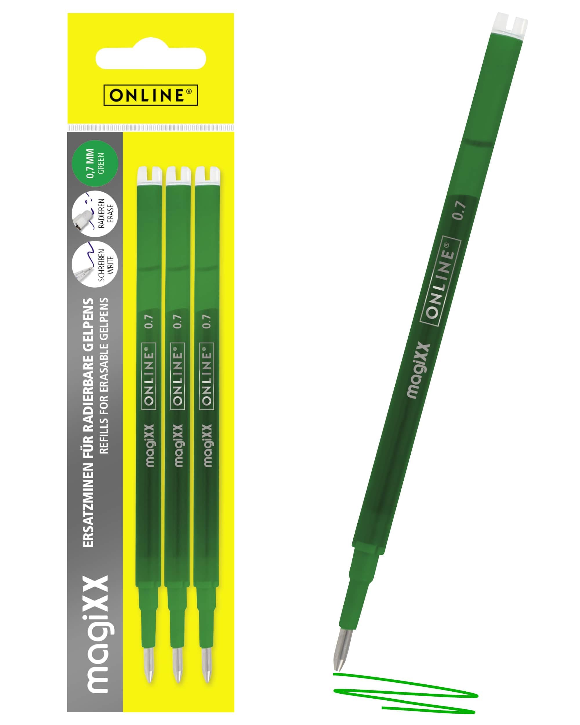 Online Magixx Erasable Gel Pen Refill - Green