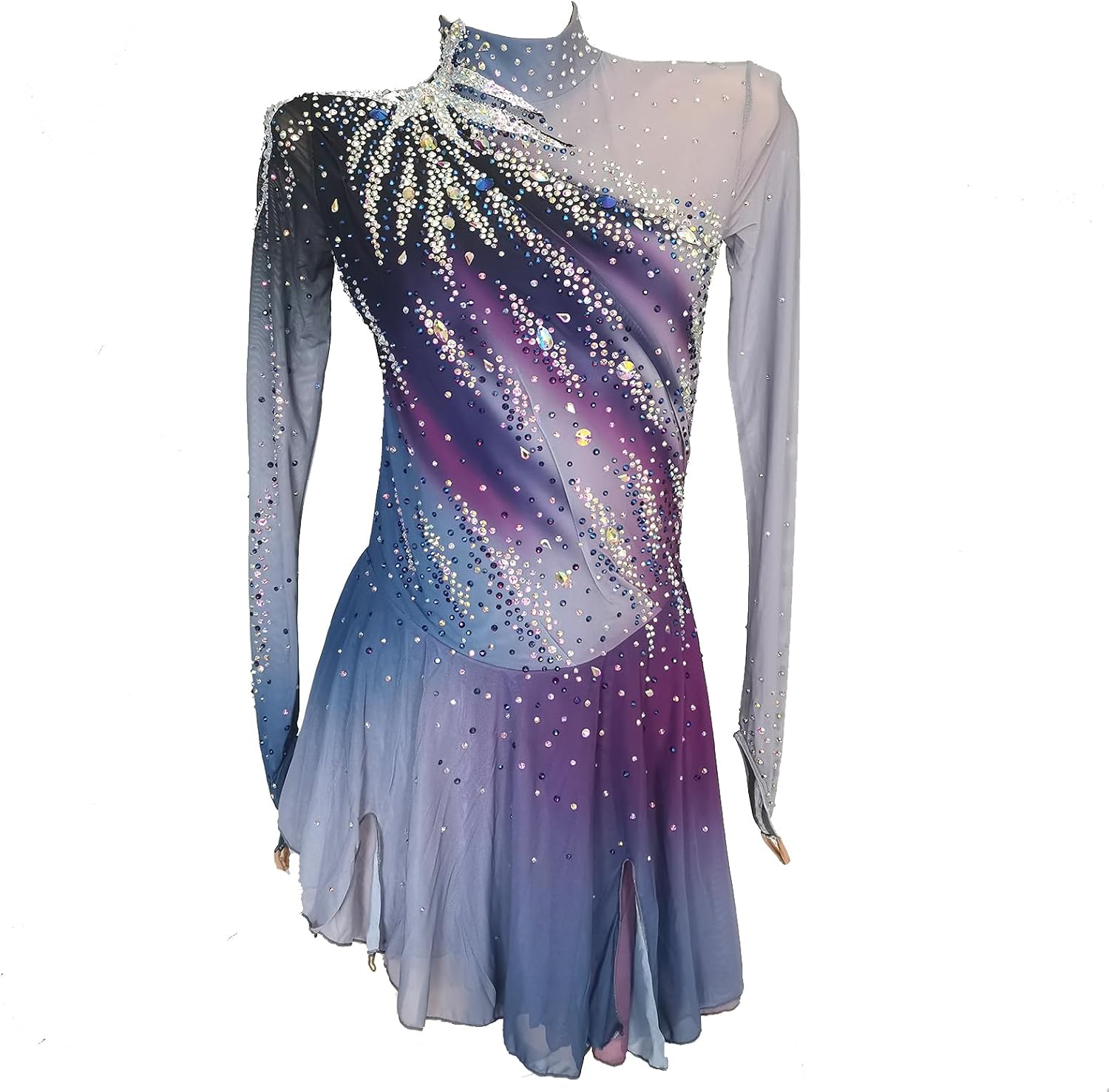 Girls' Purple Sparkly Figure Skating Skirt Premium Quality and Stunning Design