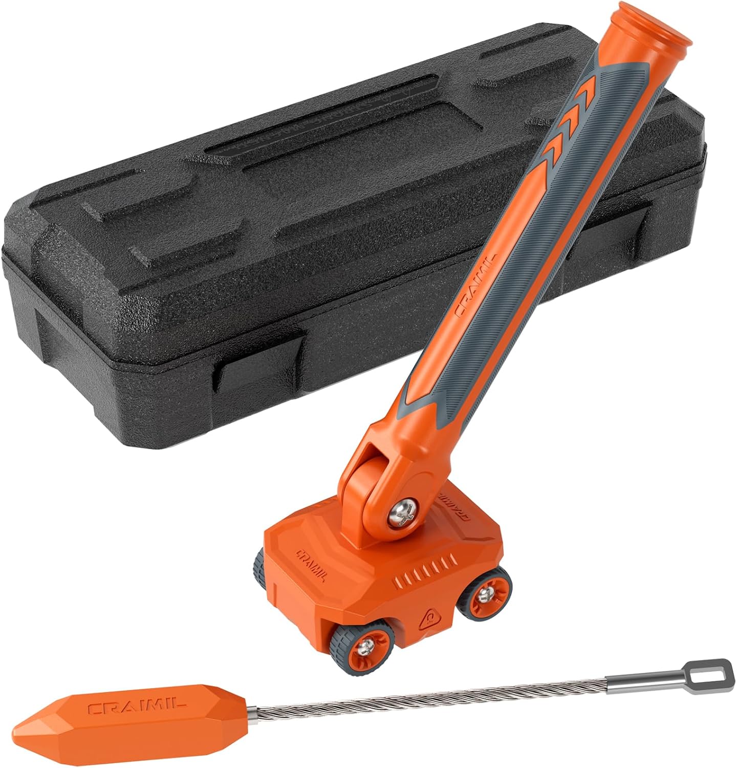 Magnetic Wire Puller for Electrical Wiring – Rare-Earth Magnets, Stainless-Steel Leader for Easy Cable Pulling in Walls & Tight Spaces, Doubles as Stud Finder, Includes High-Quality Hard Plastic Case
