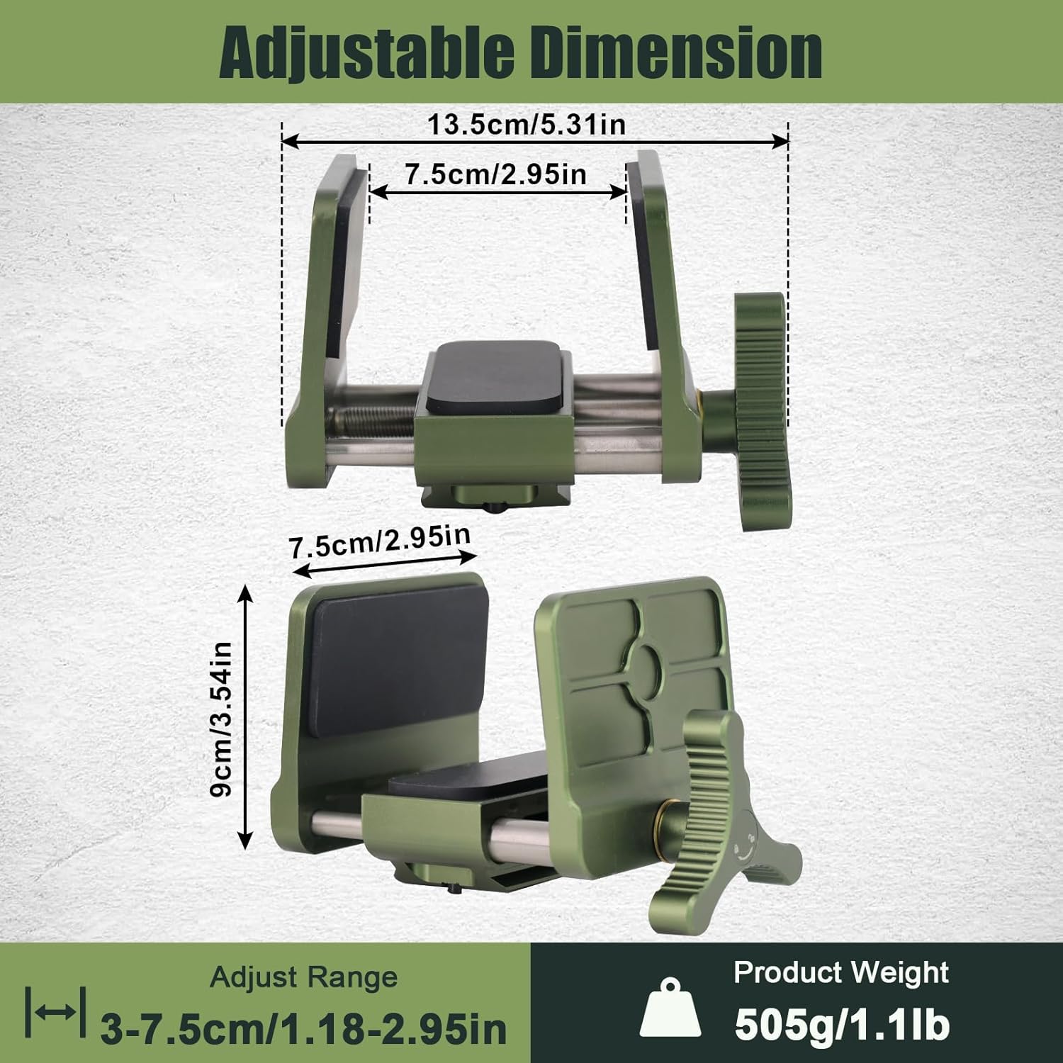 HUNTPAL Rifle Tripod Gun Clamp Saddle Shooting Rest Mount for Hunting Shooting Stick, Quick Release Accuracy Arca Swiss Ball Head & Adapter for Hand-Free Precision Shooting