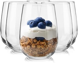 Glasmark KROSNO 1992 Dessertgläser 6er Set 330 ml Aus Glas Eisbecher Gläser Eisschalen Dessertschalen Spülmaschinenfest