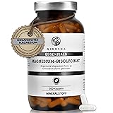 QIDOSHA® Magnesium Bisglycinat Kapseln, 300 Stk im Apothekerglas, organische Mg-Form als Magnesium-Glycinat, 300 mg elementares Mg je Tagesportion