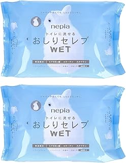 ネピア nepia おしりセレブWET 詰替え 60枚 トイレに流せる おしり拭き 【大容量】【まとめ買い】 (2個セット)