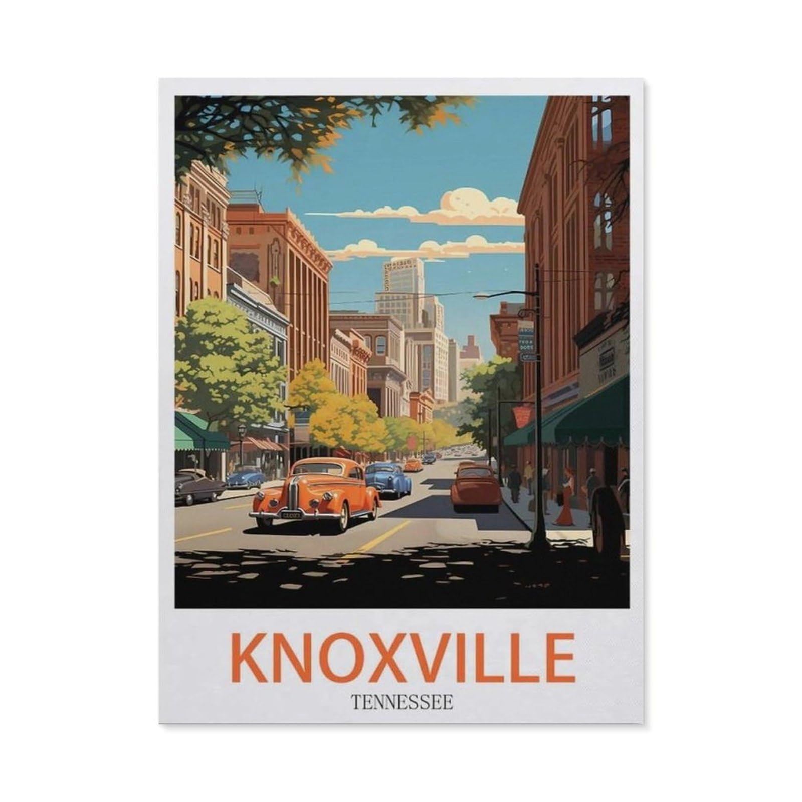 Vintage Wall Decor Metal Poster Plaque，Knoxville Tennessee