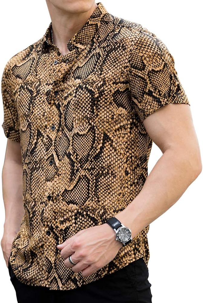 Buy LOGEEYAR Men Shirt Leopard 