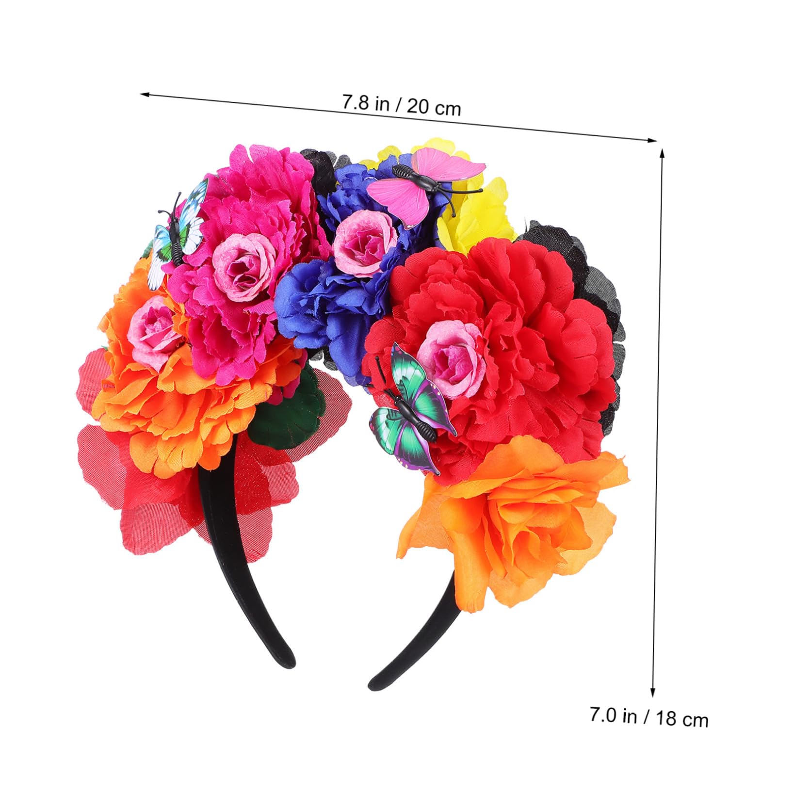 Diadema Floral Flores de Plástico para Novia y Damas