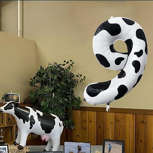 Miniatura 9 de Globos con el número 4 en blanco y negro, ágata negra, mármol, decoración de cuatro cumpleaños para 4 cumpleaños de niños y niñas, grande de 40