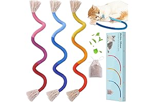 Catnip Cat String Toys for Indoor Cats, Teeth Cleaning Toys & Interactive...