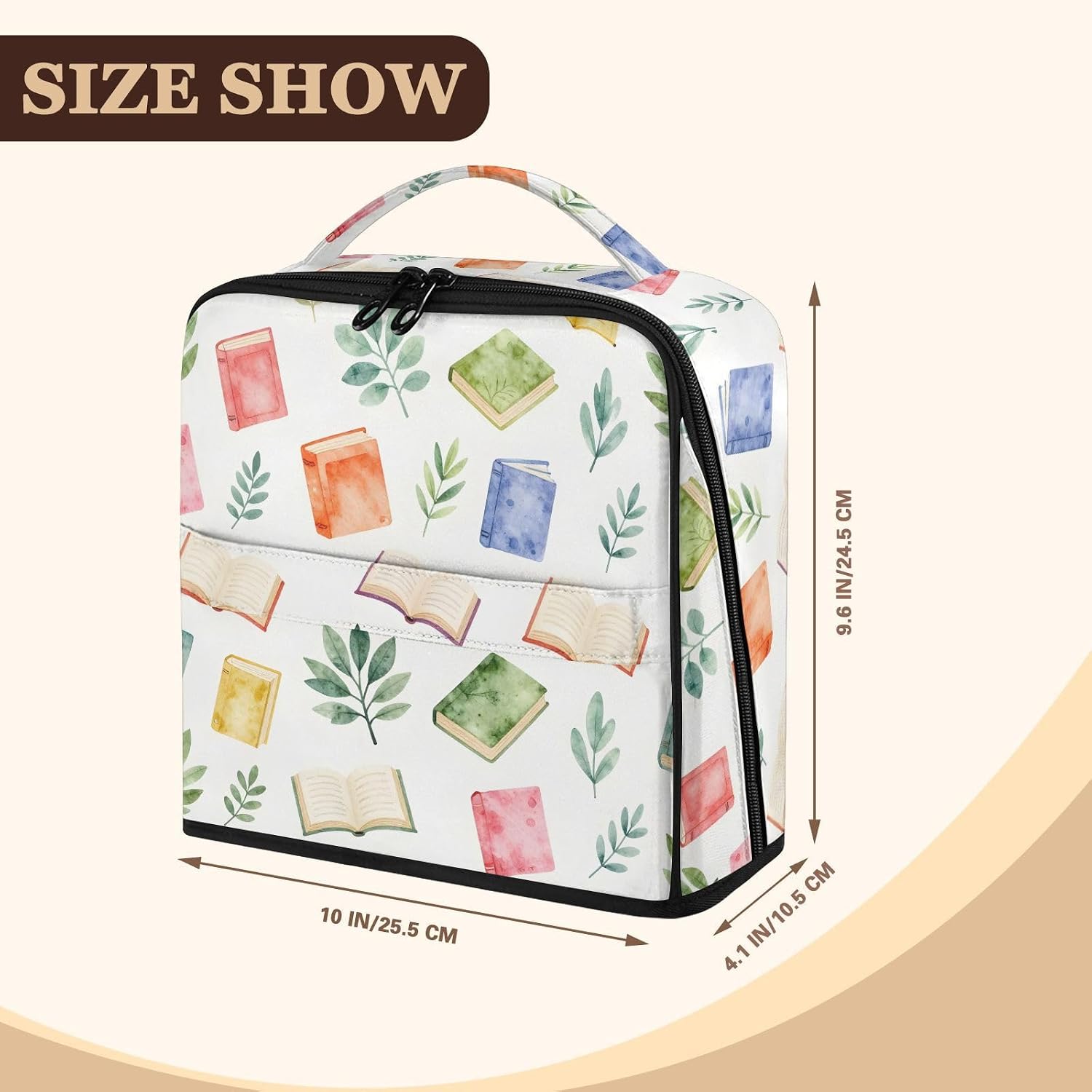Watercolor Books Colorful Standing Makeup Bag image 3