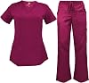 Soft Premium V-Neck Professional Work-Wear Women Top and Pant Set, 8117-9118