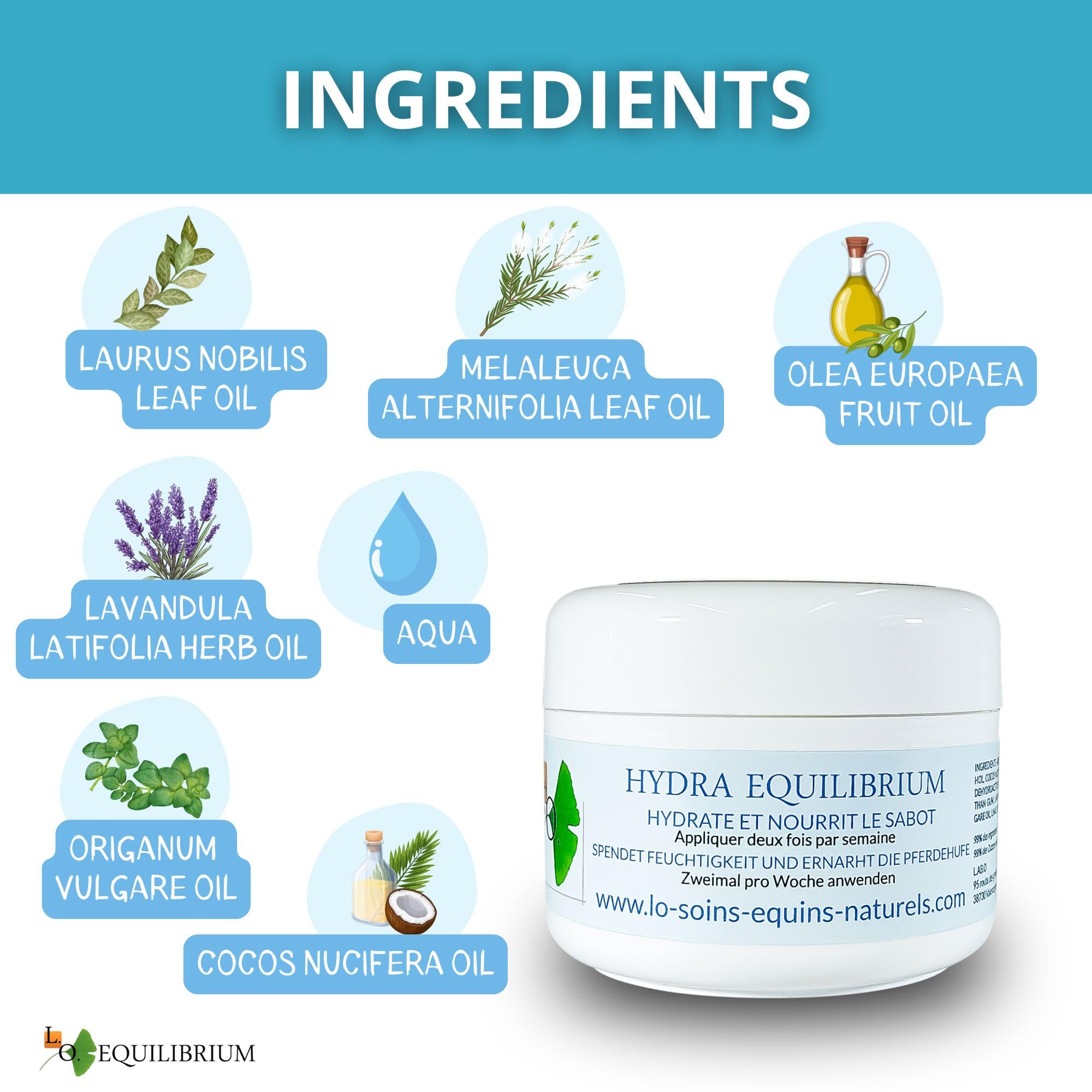 Hydra Equilibrium - Cuidado, grasa, ungüento natural hidratante para caballos (pezuña seca y quebradiza) (Hydra Equilibrium 250 ml)