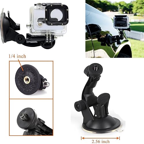 Miniatura 7 de Soporte en el pecho para selfie stick compatible con Gopro Hero 13 12 11 10 9AKASO EK7000 Brave 4DJI Osmo Action 5 ProODDV, montaje de succión