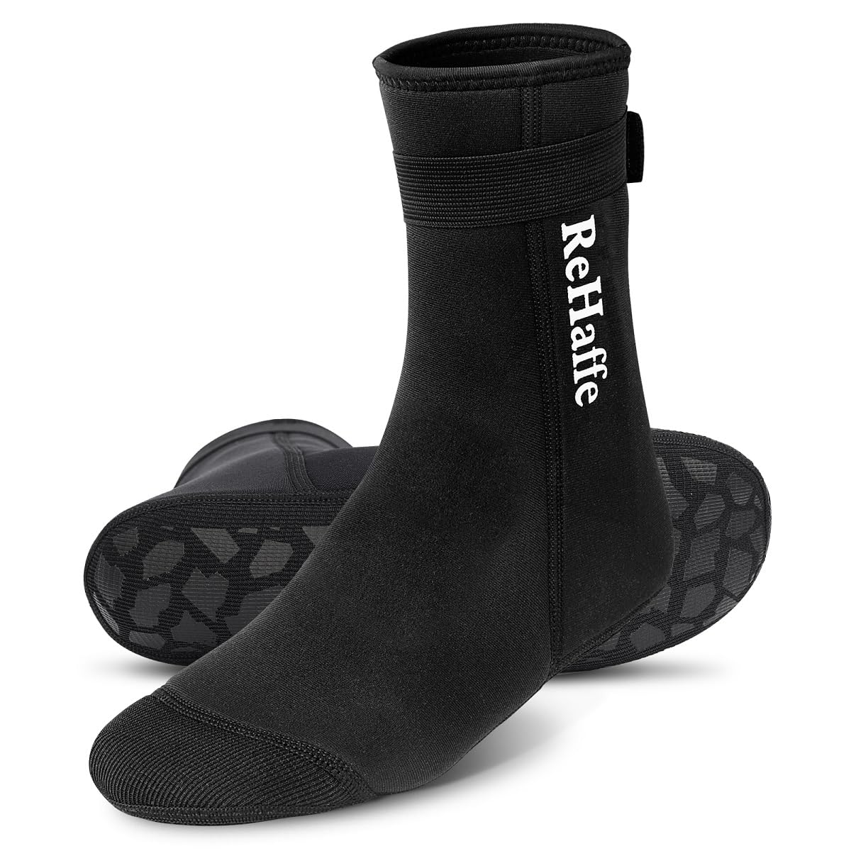 ReHaffe Neoprene Water Socks 3mm,Sand Proof Beach Volleyball Soccer Socks,Scuba Diving Socks Booties for Outdoor Water Sports