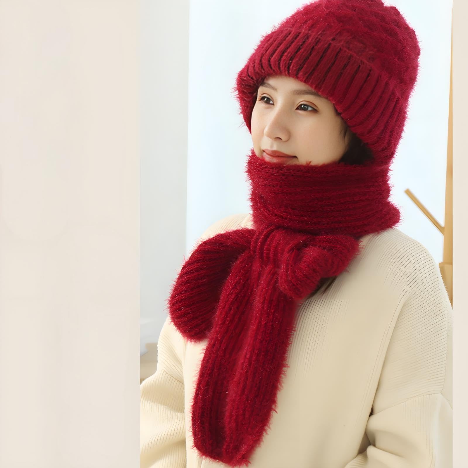 Bufanda de punto con protección integrada para los oídos, resistente al viento, para invierno