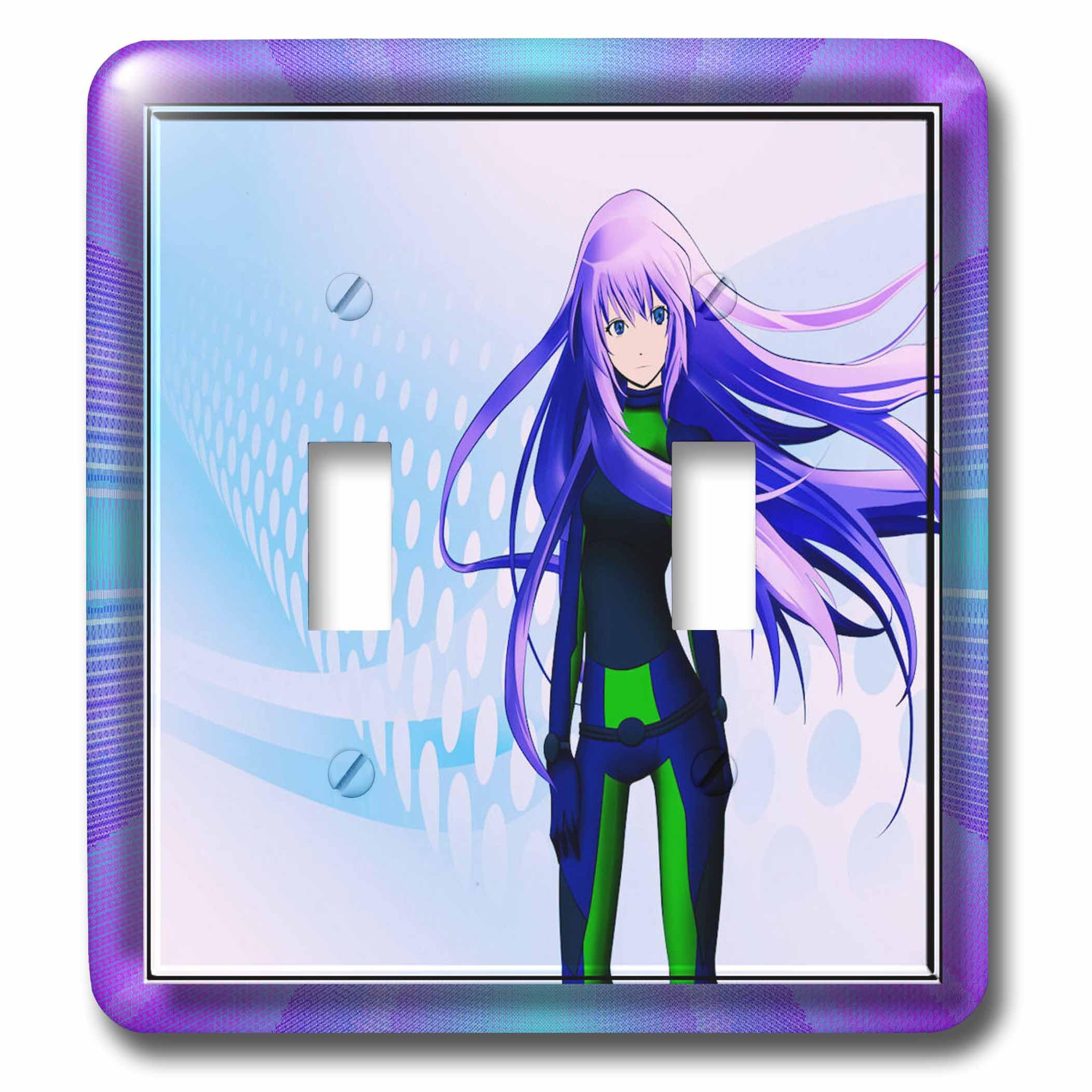 Interrupteur à bascule double 3dRose lsp_28777_2 Futuristic Anime pour passionnés