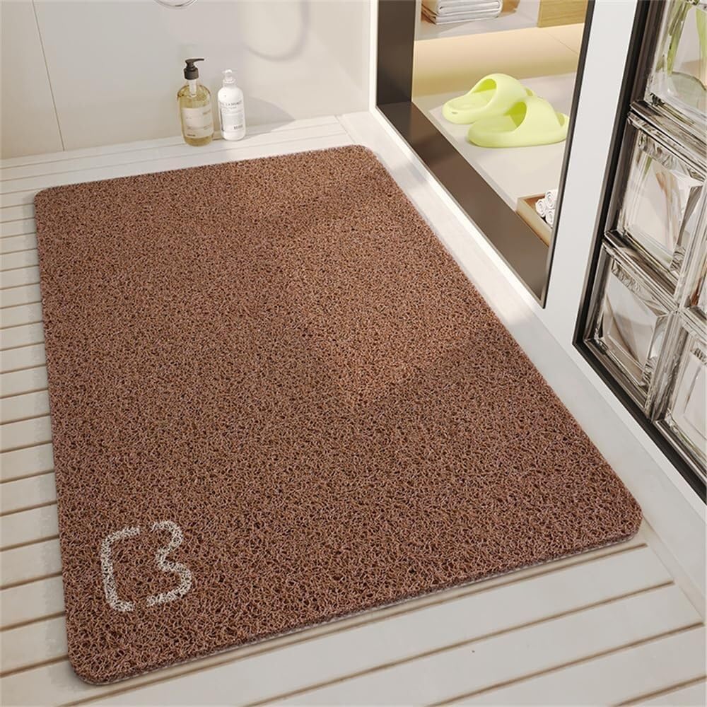 Tapis de bain luffa en caoutchouc souple à séchage rapide avec motif chat