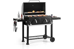 Sophia & William Extra Large Charcoal BBQ & Dual-Zone Gas Grill Combo