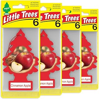 LITTLE TREES Car Air Freshener | Hanging Tree Provides Long Lasting Scent for Auto and Home | Cinnamon Apple, 24 Air Fresheners