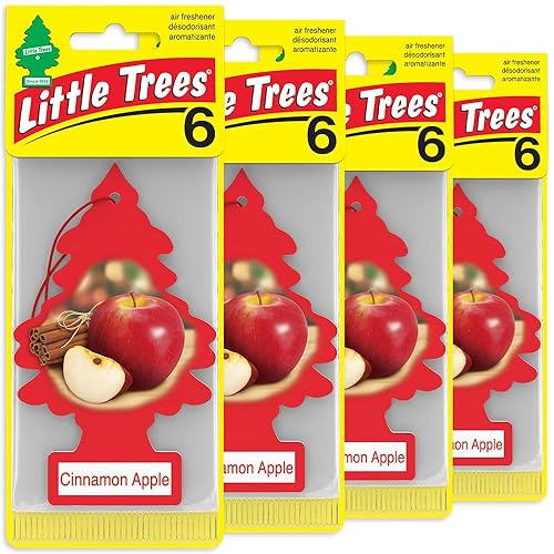 Miniatura 6 de LITTLE TREES Ambientador de aire para coche, árbol colgante que proporciona un aroma duradero para el automóvil y el hogar Cuero, 24 ambientadores