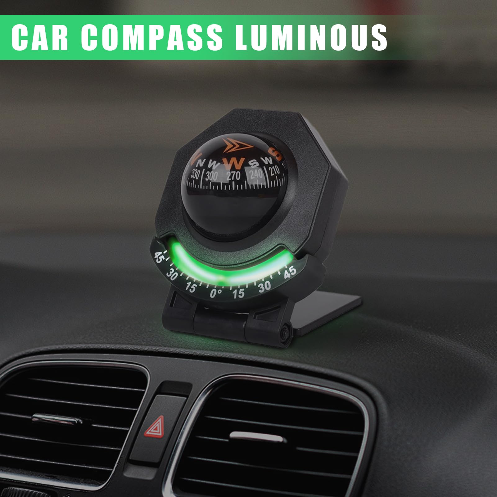 Auto bussola sferica | Compasses ad alta precisione | Compass pieghevole con inclinometro | Strumento di ricerca regolabile a 180 gradi | Compasses per l'avventura di arrampicata da campeggio in barca