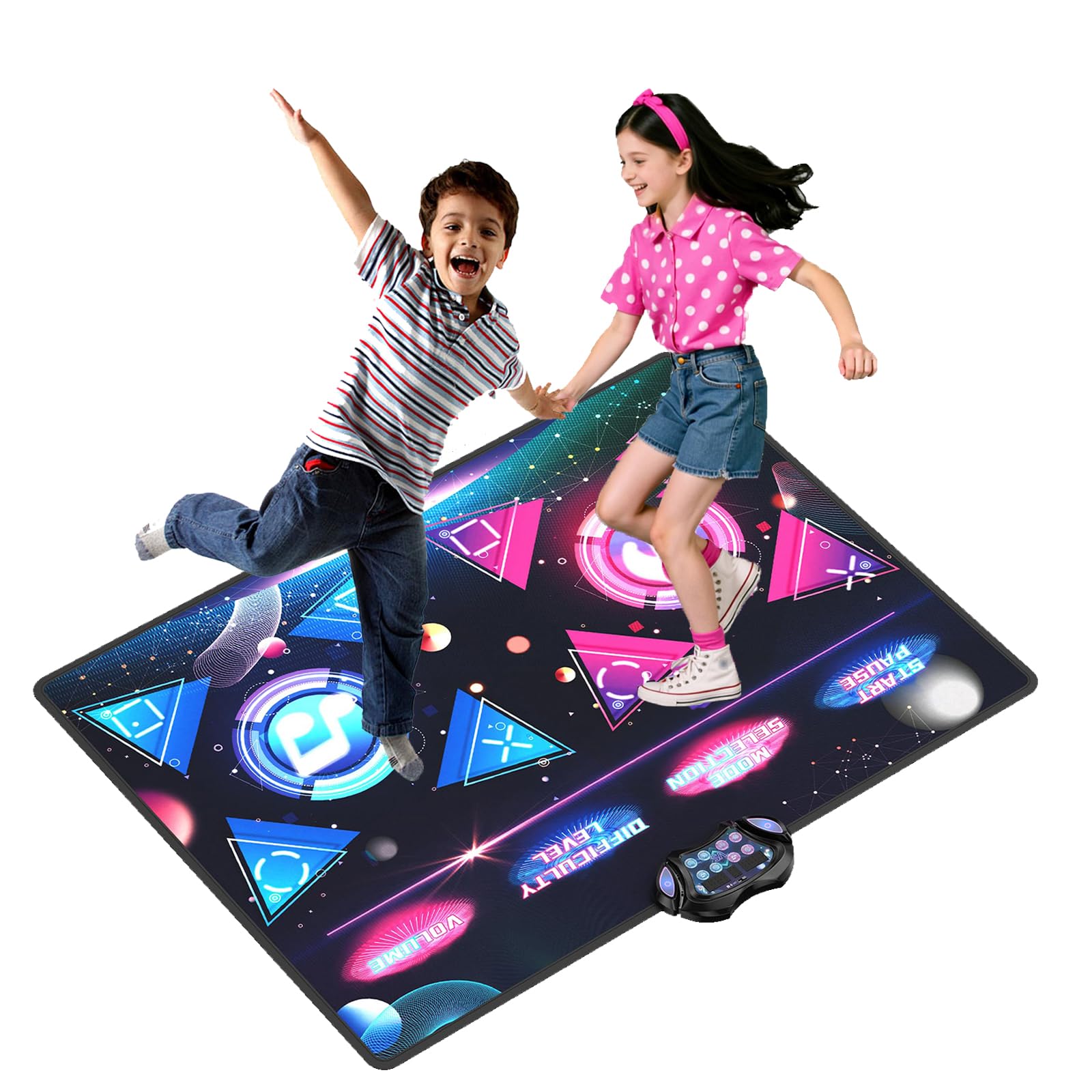 PIIMNT Esterilla de baile para niños, alfombra de baile musical, juguetes con 2 modos competitivos para niños a partir de 4, 5, 6, 7, 8 y más años