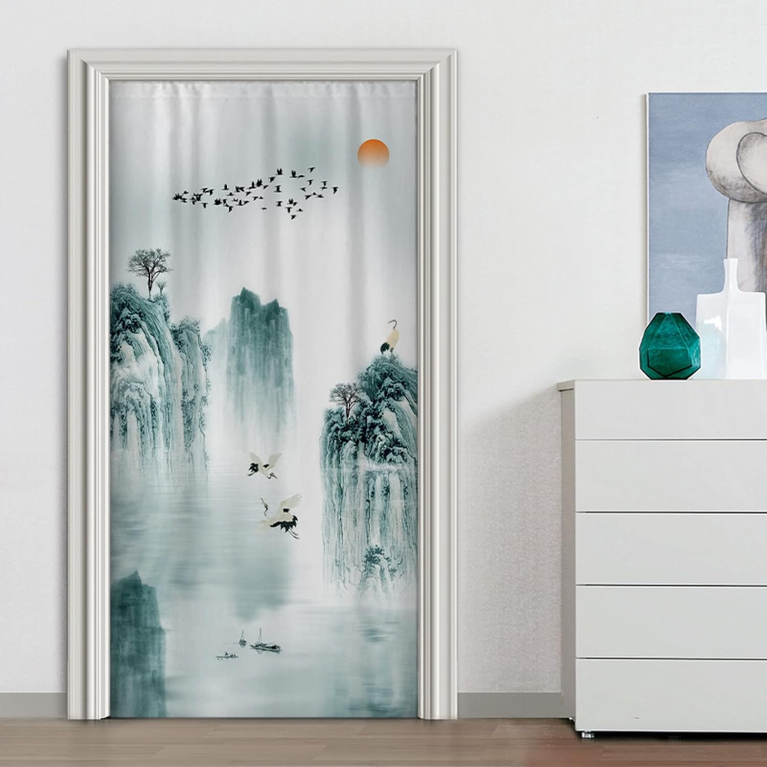 暖簾 のれん 和風 ポリエステル シンプル 間仕切り ロング おしゃれ 目隠し のれん 暖簾 風景 目隠しカーテン 洗える レトロ