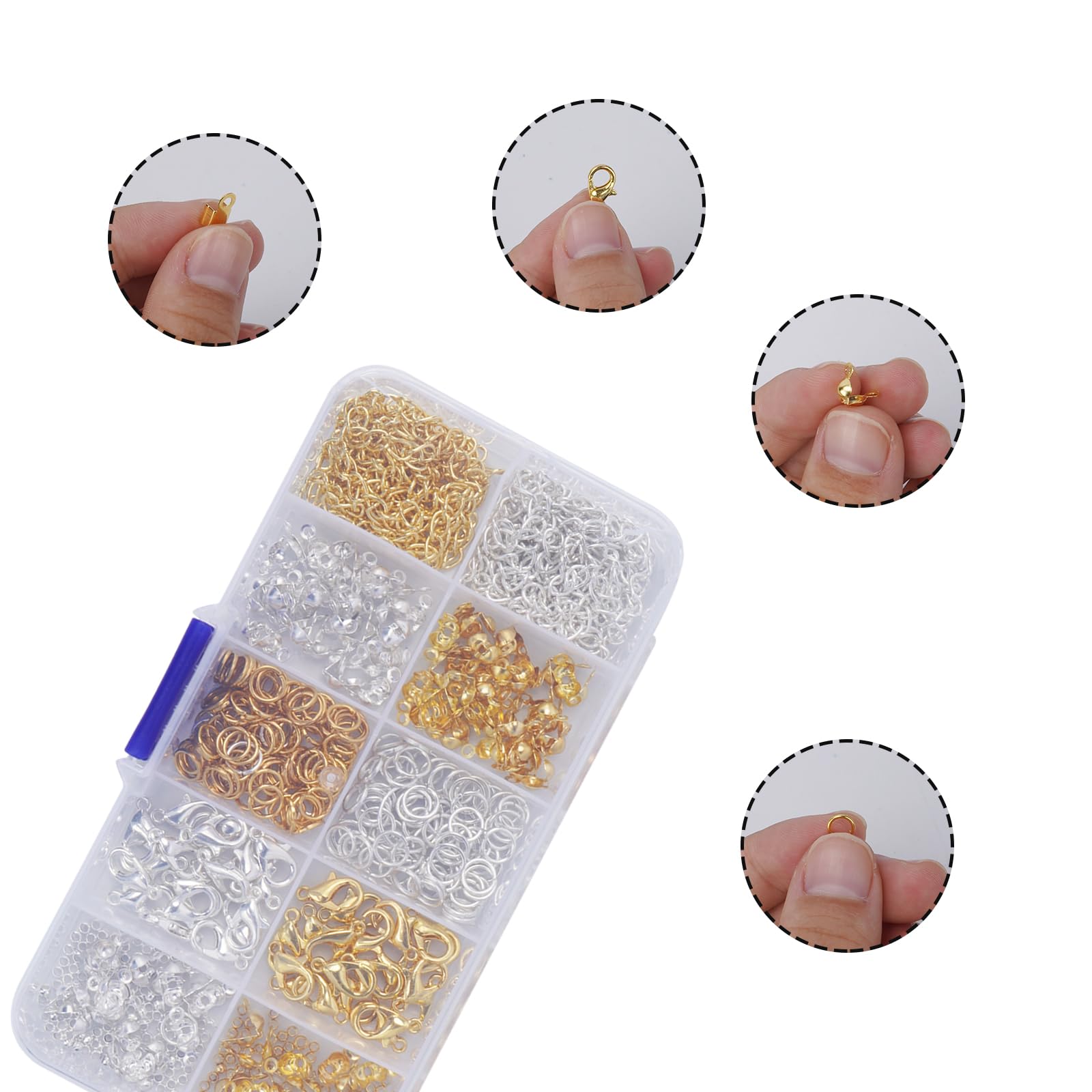 Beadia 30~50g/Confezione Perline Di Vetro Miste, Charm In Metallo - Foto 4